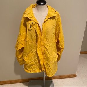 Vintage Eddie Bauer Yellow Wind Breaker Jacket L